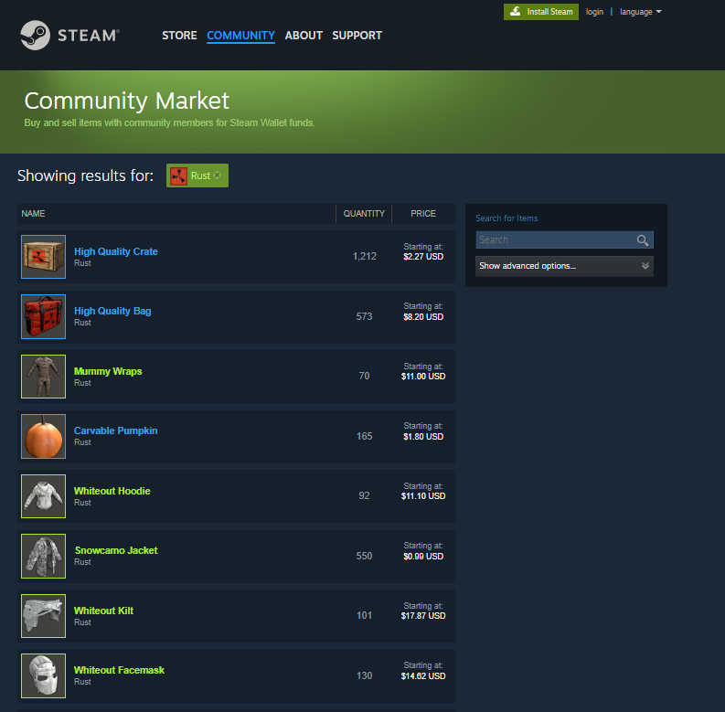 How to buy Rust Skins on Steam?