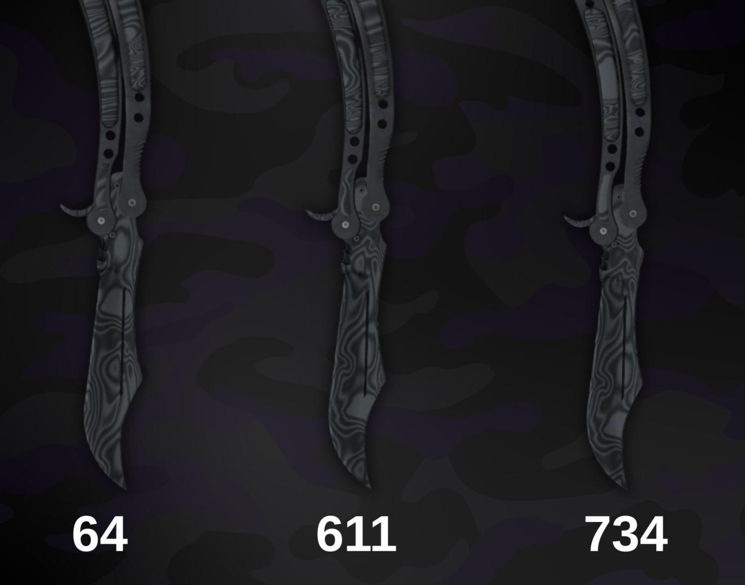 Butterfly Knife Damascus Steel Patterns