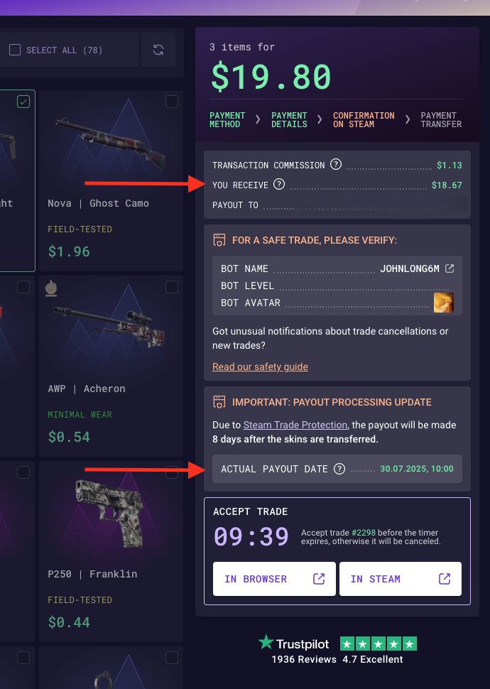 Selling CS2 Skins on Skin.Land: What Changed After the Trade Protection Update?