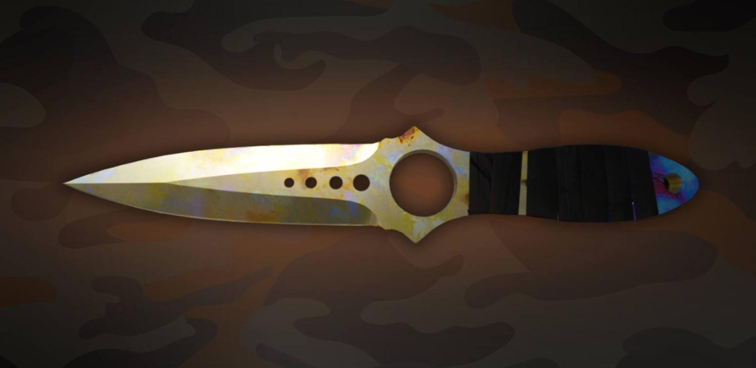 Skeleton Knife | Case Hardened Gold Gem