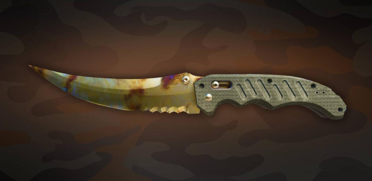 Flip Knife | Case Hardened Gold Gem