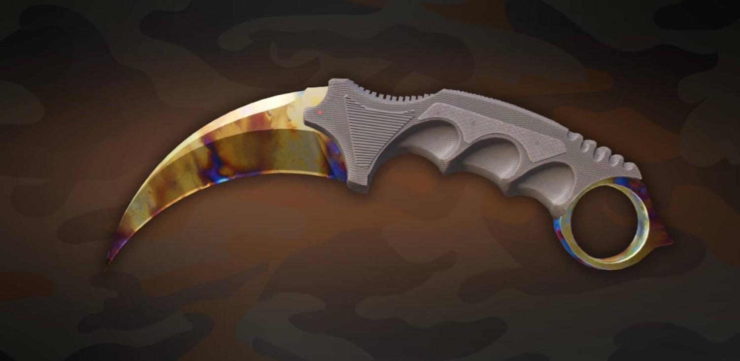 Karambit Knife | Case Hardened Gold Gem