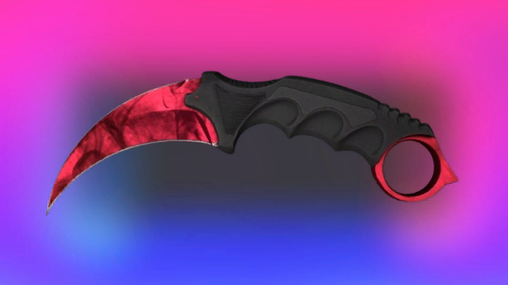 CS2의 Karambit Doppler Ruby, 약 $7.9k - Skin.Land에서 구매