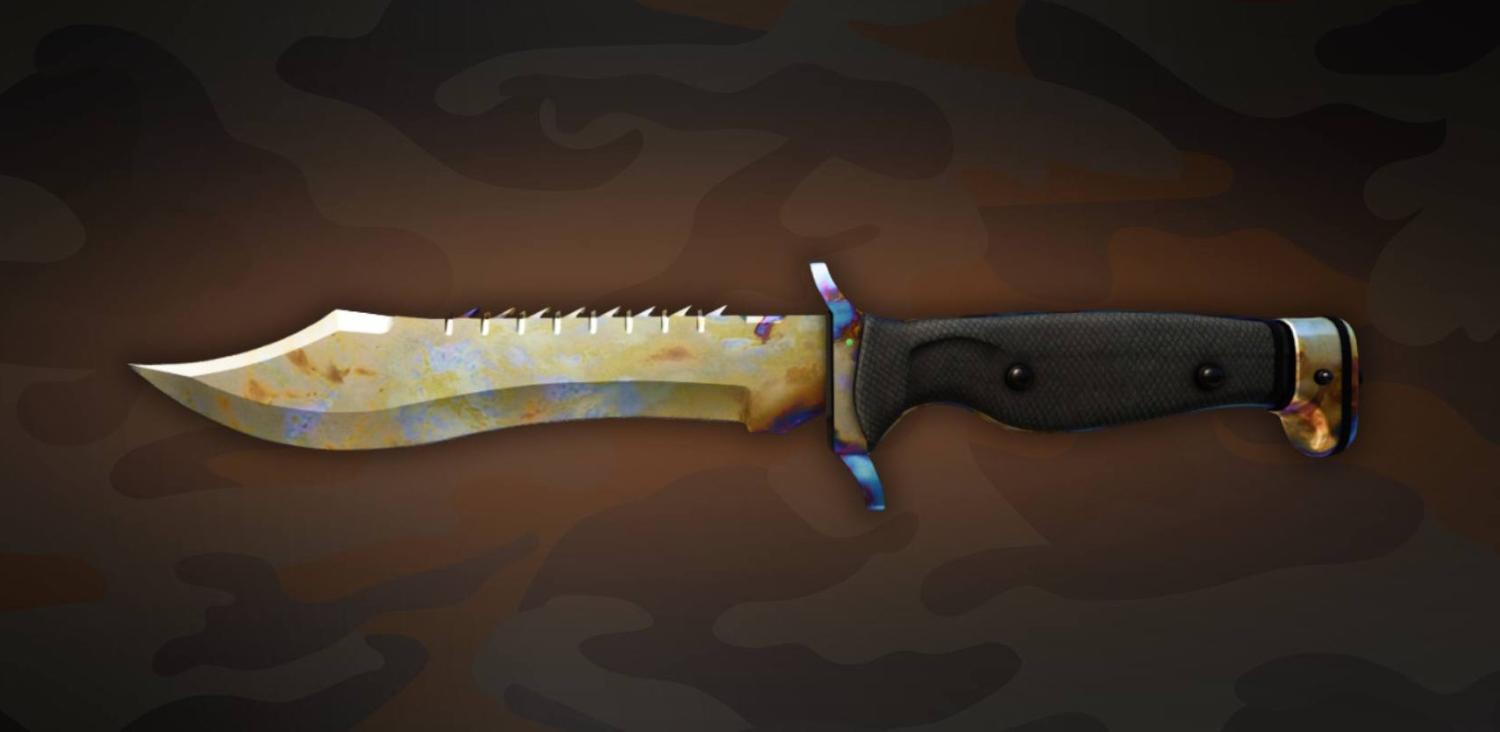 Bowie Knife | Case Hardened Gold Gem