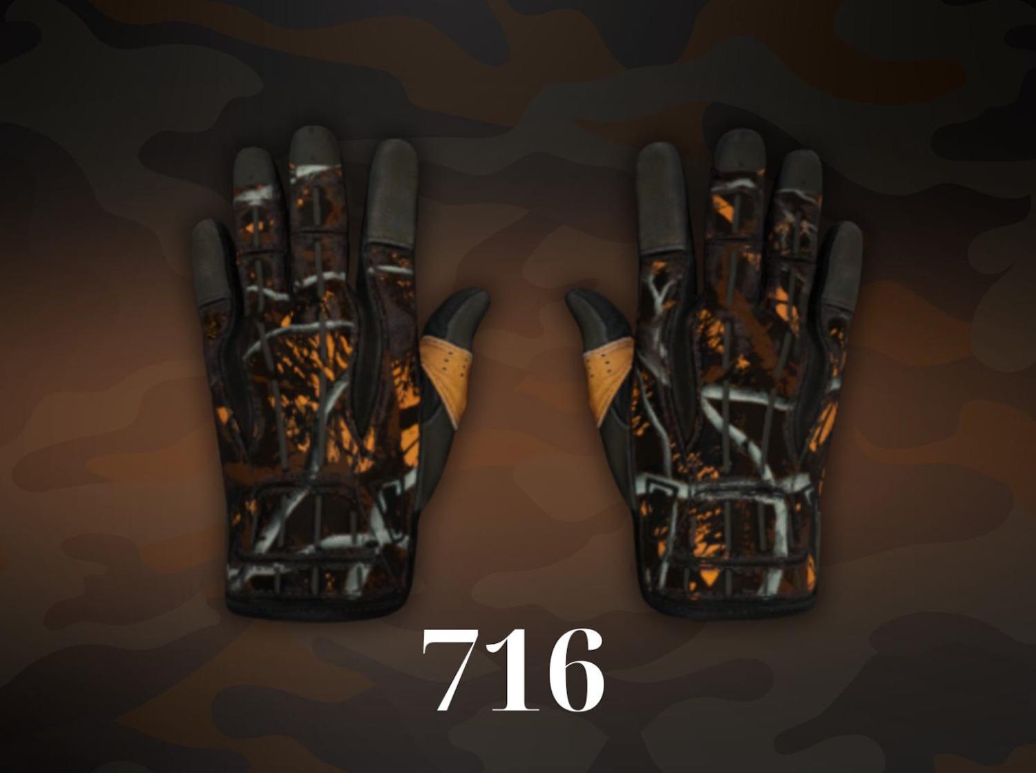 Big Game Gloves Skeleton Pattern