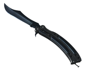 ★ ST™ Butterfly Knife | Blue Steel