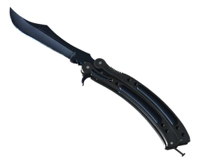 ★ ST™ Butterfly Knife | Blue Steel