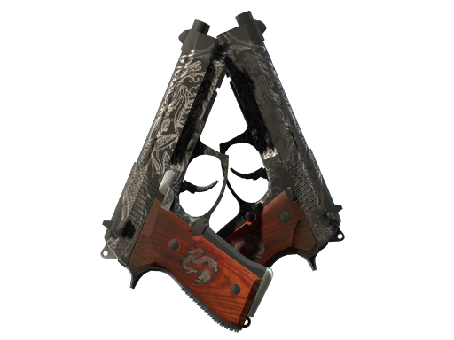 StatTrak™ Dual Berettas | Dualing Dragons (Battle-Scarred)