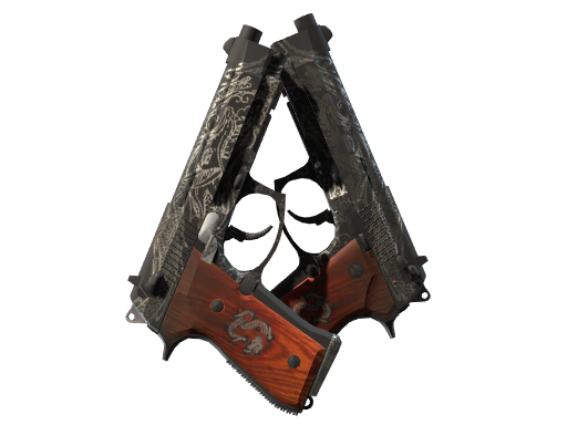 Dual Berettas | Dualing Dragons (Well-Worn)