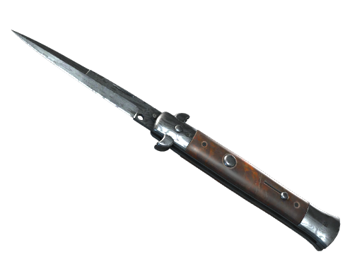 ★ Stiletto Knife | Damascus Steel (Well-Worn)