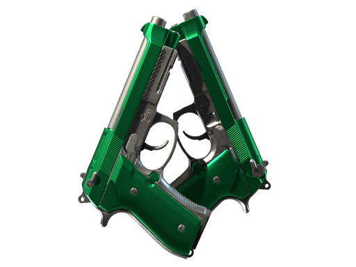 Dual Berettas | Emerald (Minimal Wear)