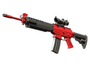 SG 553 | Candy Apple (Well-Worn)