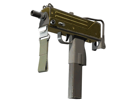 MAC-10 | Gold Brick (Battle-Scarred)