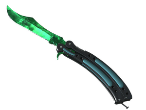 ★ ST™ Butterfly Knife | Gamma Doppler Emerald (Minimal Wear)