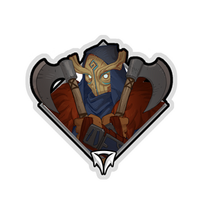 Gold Crownfall Sticker - Serina (Axes)