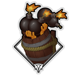 Gold Crownfall Sticker - Spoon (Bombs)