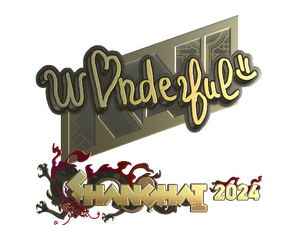 Sticker | w0nderful (Gold) | Shanghai 2024