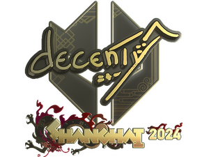 Sticker | decenty (Gold) | Shanghai 2024