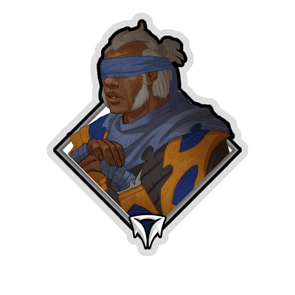 Gold Crownfall Sticker - Blind Queensguard