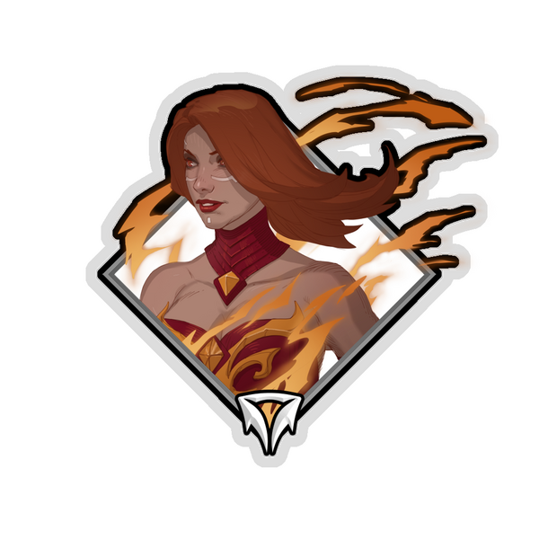Gold Crownfall Sticker - Lina