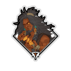 Gold Crownfall Sticker - Mox the Scrap Merchant