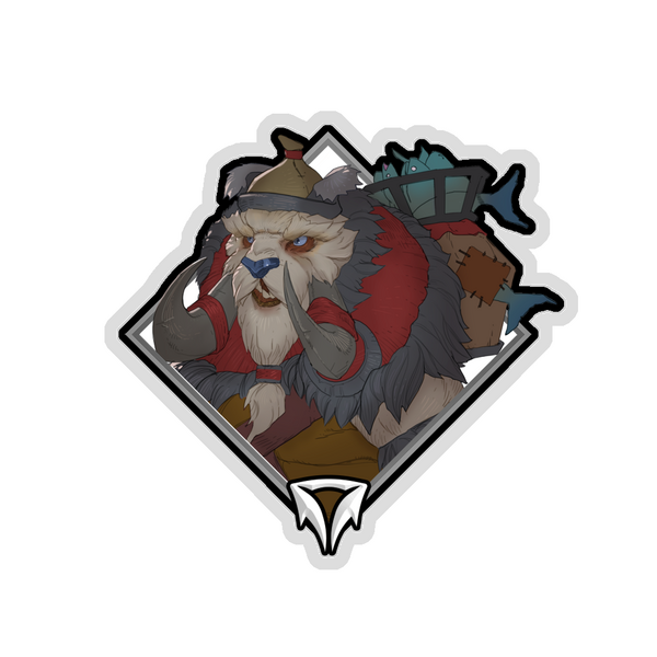 Gold Crownfall Sticker - Tusk