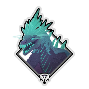 Gold Crownfall Sticker - Winter Wyvern
