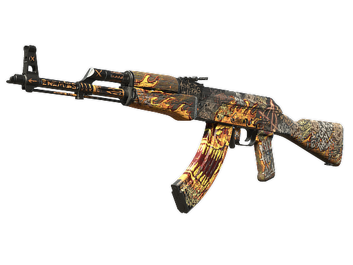 StatTrak™ AK-47 | Searing Rage (Well-Worn)