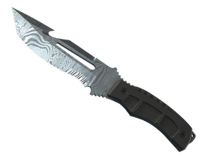 ★ ST™ Survival Knife | Damascus Steel (Well-Worn)