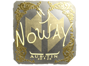Sticker | noway (Gold) | Austin 2025