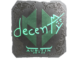 Sticker | decenty (Foil) | Austin 2025