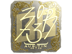 Sticker | zorte (Gold) | Austin 2025