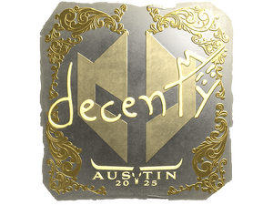 Sticker | decenty (Gold) | Austin 2025
