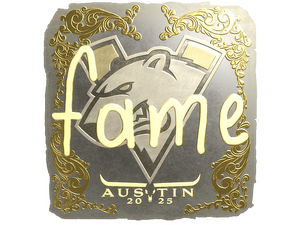 Sticker | fame (Gold) | Austin 2025