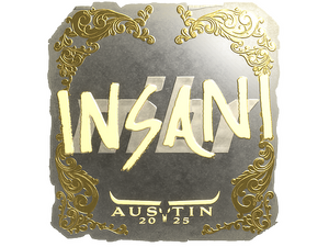 Sticker | insani (Gold) | Austin 2025
