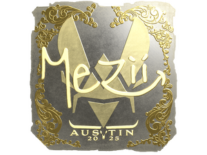Sticker | mezii (Gold) | Austin 2025