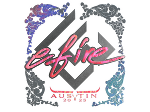 Sticker | efire (Holo) | Austin 2025