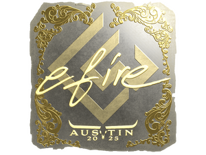 Sticker | efire (Gold) | Austin 2025