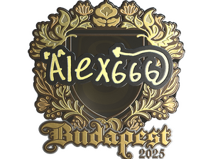Sticker | alex666 (Gold) | Budapest 2025
