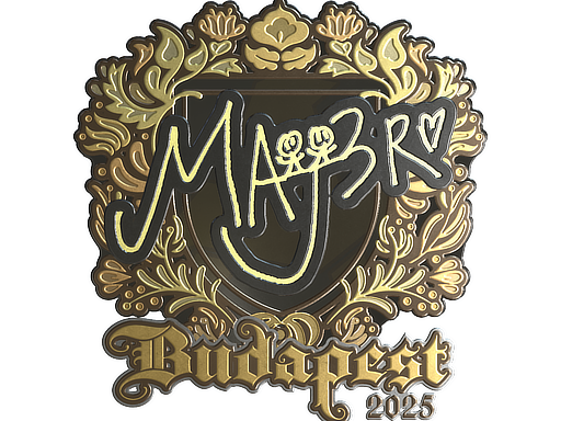 Sticker | MAJ3R (Gold) | Budapest 2025