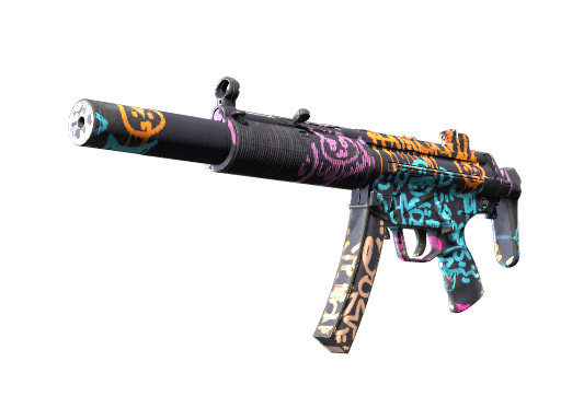 Souvenir MP5-SD | Neon Squeezer (Well-Worn)