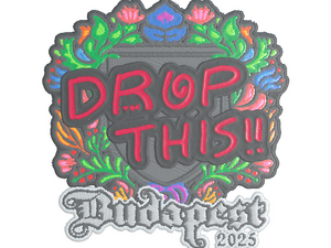 Sticker | drop (Embroidered) | Budapest 2025