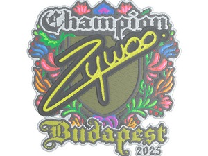 Sticker | ZywOo (Embroidered, Champion) | Budapest 2025