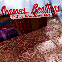Red Festive Floor Tiles