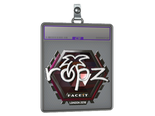 Sticker Slab | ropz (Foil) | London 2018