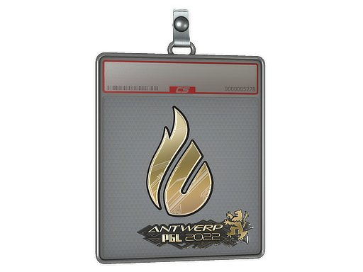 Sticker Slab | Copenhagen Flames (Gold) | Antwerp 2022
