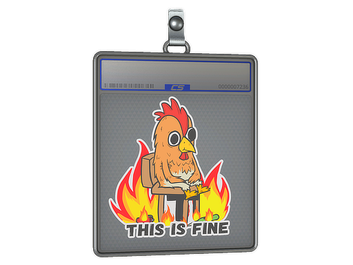 Sticker Slab | This Is Fine (Chicken)