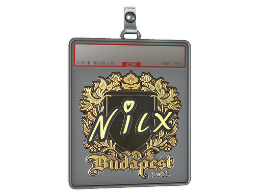 Sticker Slab | nicx (Gold) | Budapest 2025