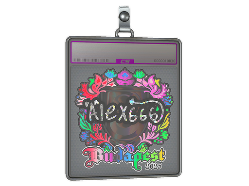 Sticker Slab | alex666 (Holo) | Budapest 2025