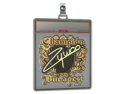 Sticker Slab | ZywOo (Gold, Champion) | Budapest 2025